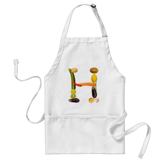 letter "H" of fruits and vegetables Standaard Schort (Voorkant)
