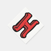 Letter H Papieren servetten (Hoek)