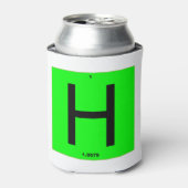 Letter H periodic table of elements Blikjeskoeler (Blikje Voorkant)