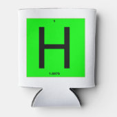 Letter H periodic table of elements Blikjeskoeler (Voorkant)