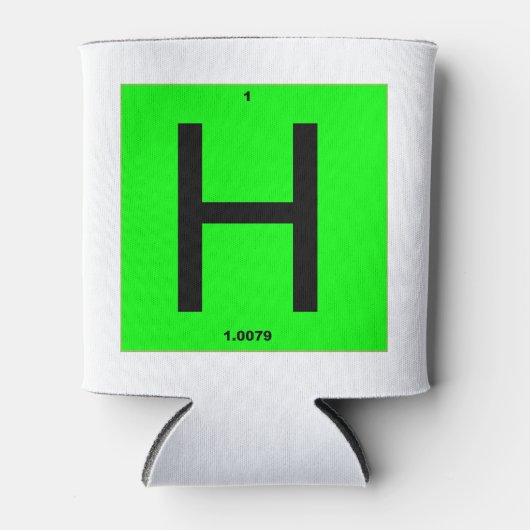 Letter H periodic table of elements Blikjeskoeler (Voorkant)