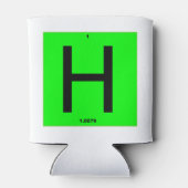 Letter H periodic table of elements Blikjeskoeler (Achterkant)