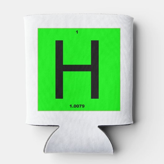 Letter H periodic table of elements Blikjeskoeler (Achterkant)