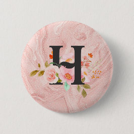 Letter H Ronde Button 5,7 Cm