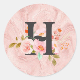 Letter H Ronde Sticker