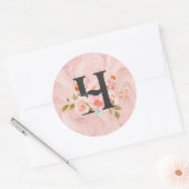 Letter H Ronde Sticker (Envelop)
