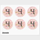 Letter H Ronde Sticker (Vel)