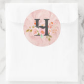 Letter H Ronde Sticker (Tas)