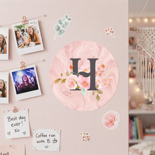 Letter H Ronde Sticker