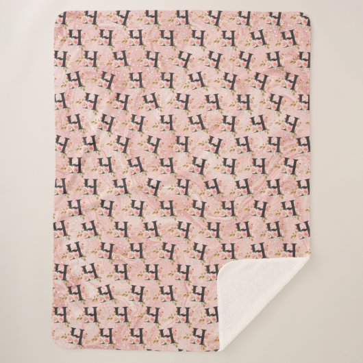 Letter H Sherpa Deken (Voorkant)