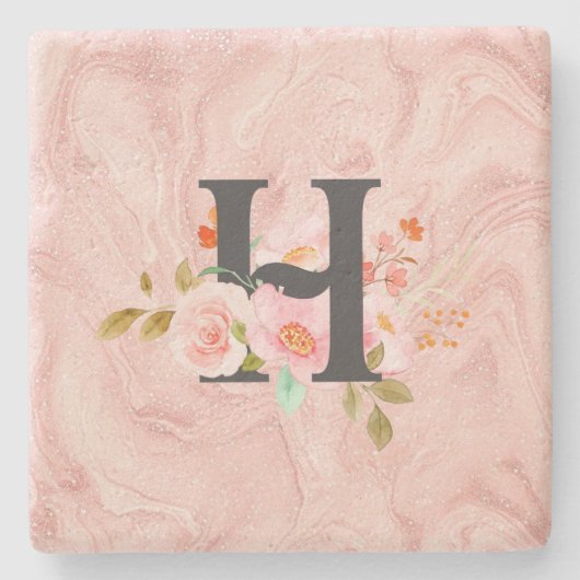 Letter H Stenen Onderzetter (Voorkant)