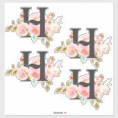 Letter H Sticker (Vel)