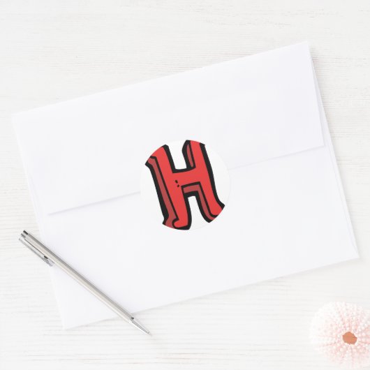 Letter H Stickers (Envelop)