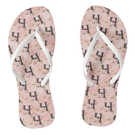 Letter H Teenslippers (Voetbed)