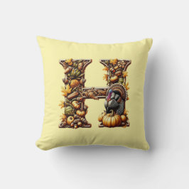 Letter H Thanksgiving geschenk stijl Kussen
