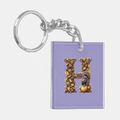 Letter H Thanksgiving geschenk stijl Sleutelhanger (Voorkant Links)