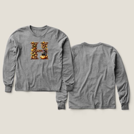 Letter H Thanksgiving gift style (Voorkant /achterkant)