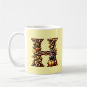 Letter H Thanksgiving gift style  Koffiemok (Links)
