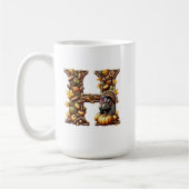 Letter H Thanksgiving gift style  Koffiemok (Links)