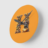 Letter H Thanksgiving gift style  Ronde Klok (Hoek)