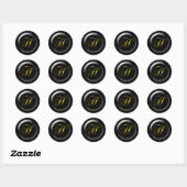 Letter H Wedding Seal Ronde Sticker (Vel)
