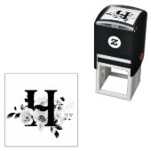 Letter H Zelfinktende Stempel (In situ)