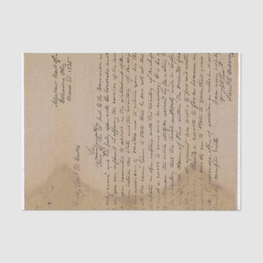 letter handschrift tissuepapier (Voorkant)