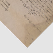 letter handschrift tissuepapier (Detail)