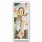 Letter I Alphabet & Photo Custom-Cut Vinyl Sticker (Voorkant)