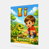 Letter I Alphabet Poster – I is for Iguana (Hoek)