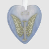 Letter I Angel Monogram Ornament (voorkant)