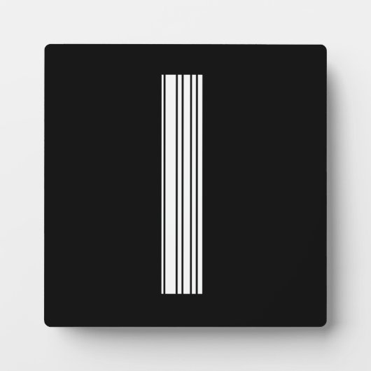 LETTER I BAR CODE Eerste Initiaal Barcodepatroon Fotoplaat (Voorkant)
