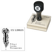 Letter I Botanische Ex Libris Boekplaat Stempel (Gestempeld)