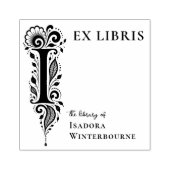 Letter I Botanische Ex Libris Boekplaat Stempel (Afrduk)