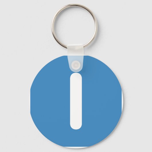 Letter I emoji Twitter Sleutelhanger (Voorkant)