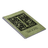 Letter I First Letter Monogram Notitieboek (Rechterzijde)