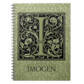 Letter I First Letter Monogram Notitieboek (Voorkant)