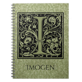 Letter I First Letter Monogram Notitieboek