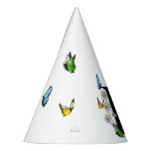 Letter I Floral Butterfly Monogram Initiaal Feesthoedjes (Links)