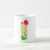 Letter I in Flowers Coffee Mok (Center)