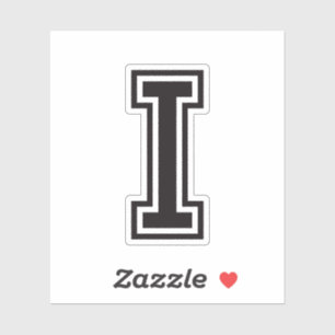 Letter I-lettertype voor sportief college Sticker