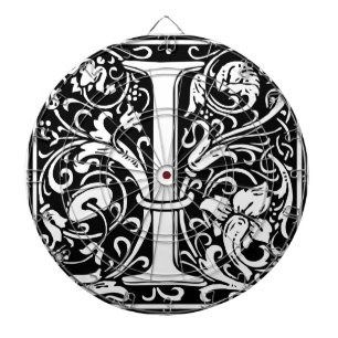 Letter I Middeleeuwse Monogram Art Nouveau Dartbord