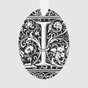 Letter I Middeleeuwse Monogram Art Nouveau Ornament
