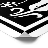 Letter I Middeleeuwse Monogram Art Nouveau Poster (Hoek)