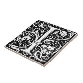 Letter I Middeleeuwse Monogram Art Nouveau Tegeltje (Zijkant)