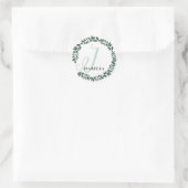Letter I Monogram Persoonlijke Naam Minimalistisch Ronde Sticker (Tas)