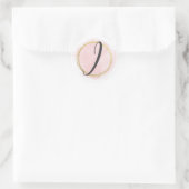 Letter I Monogram Roze Roze Waterverf Goud Chic Ronde Sticker (Tas)