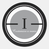 Letter I Monogram Sticker (Voorkant)