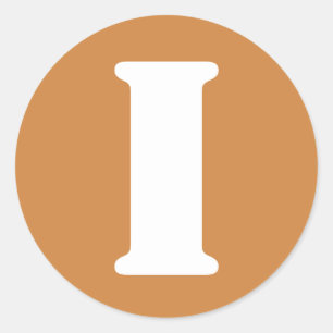 Letter I Peru Goud Stencil Alfabet van Janz Ronde Sticker