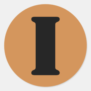 Letter I Stencil Alfabet van Janz Peru Gold Ronde Sticker